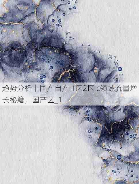 趋势分析|国产自产 1区2区 c领域流量增长秘籍,国产区_1