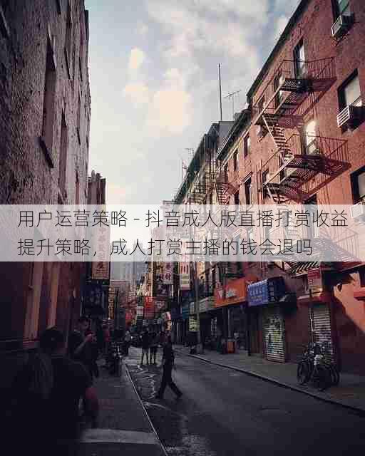 用户运营策略 - 抖音成人版直播打赏收益提升策略,成人打赏主播的钱会退吗