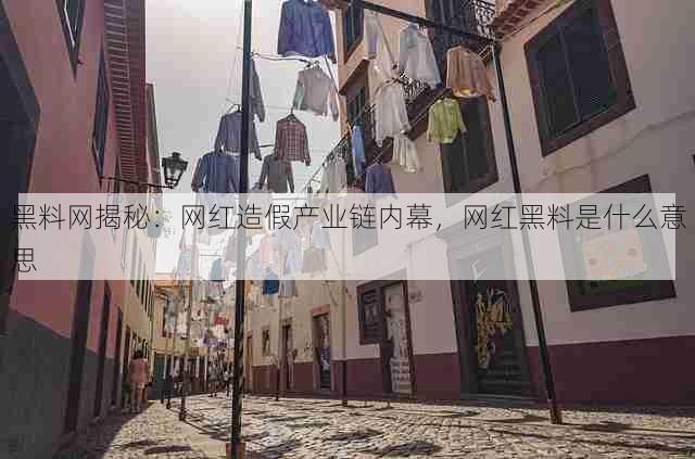 黑料网揭秘:网红造假产业链内幕,网红黑料是什么意思